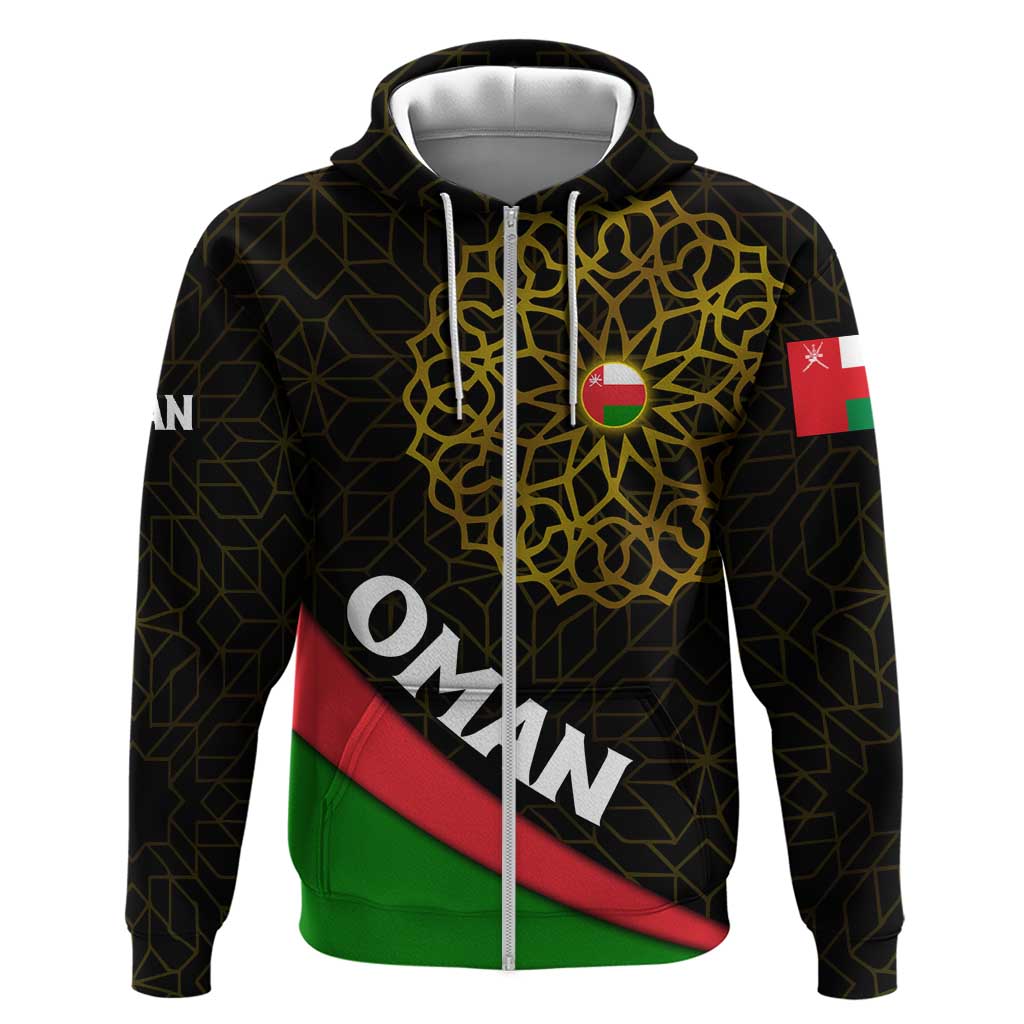 Oman Hoodie with Camel Landscape and Geometric Pattern Design TS04