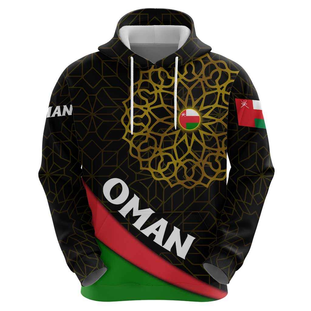 Oman Hoodie with Camel Landscape and Geometric Pattern Design TS04