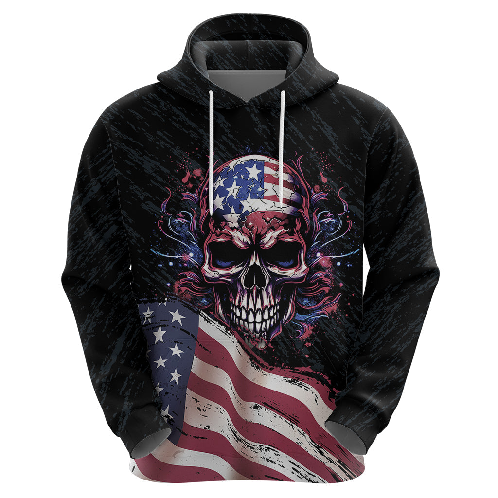 American Flag Skull Hoodie Sorry If My Patriotism Offends You Trust Me TS04