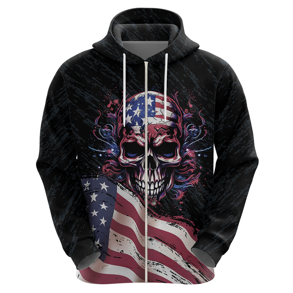 American Flag Skull Hoodie Sorry If My Patriotism Offends You Trust Me TS04