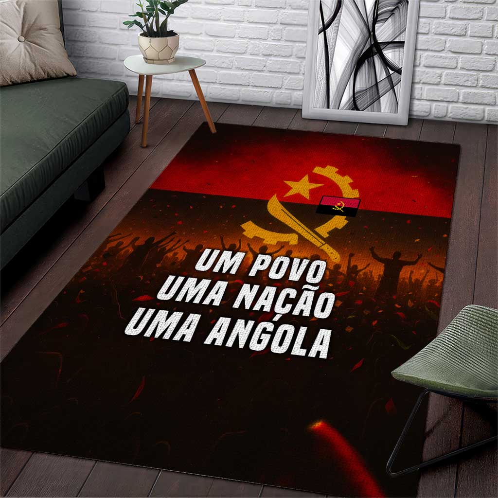 Angola Area Rug Red Black Yellow Grunge TS04