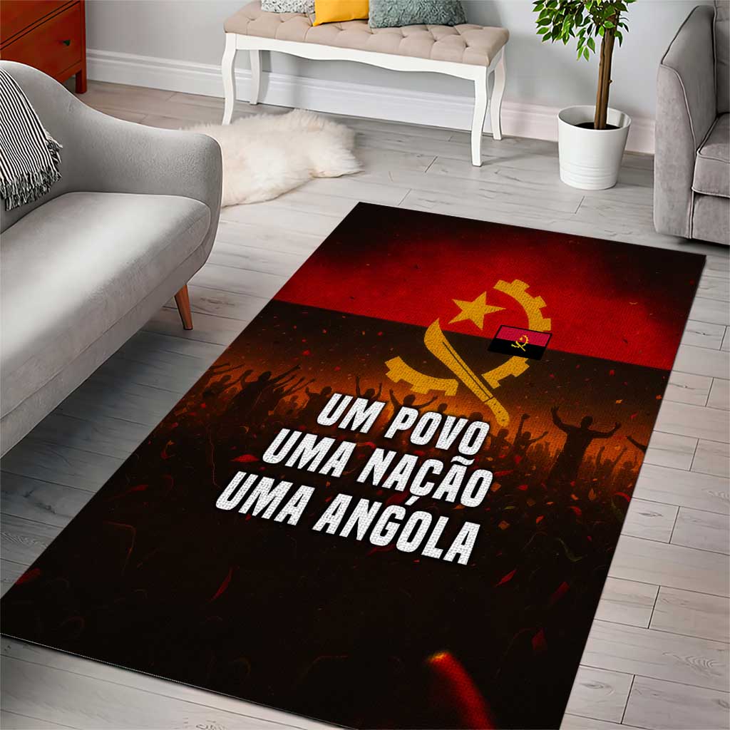 Angola Area Rug Red Black Yellow Grunge TS04