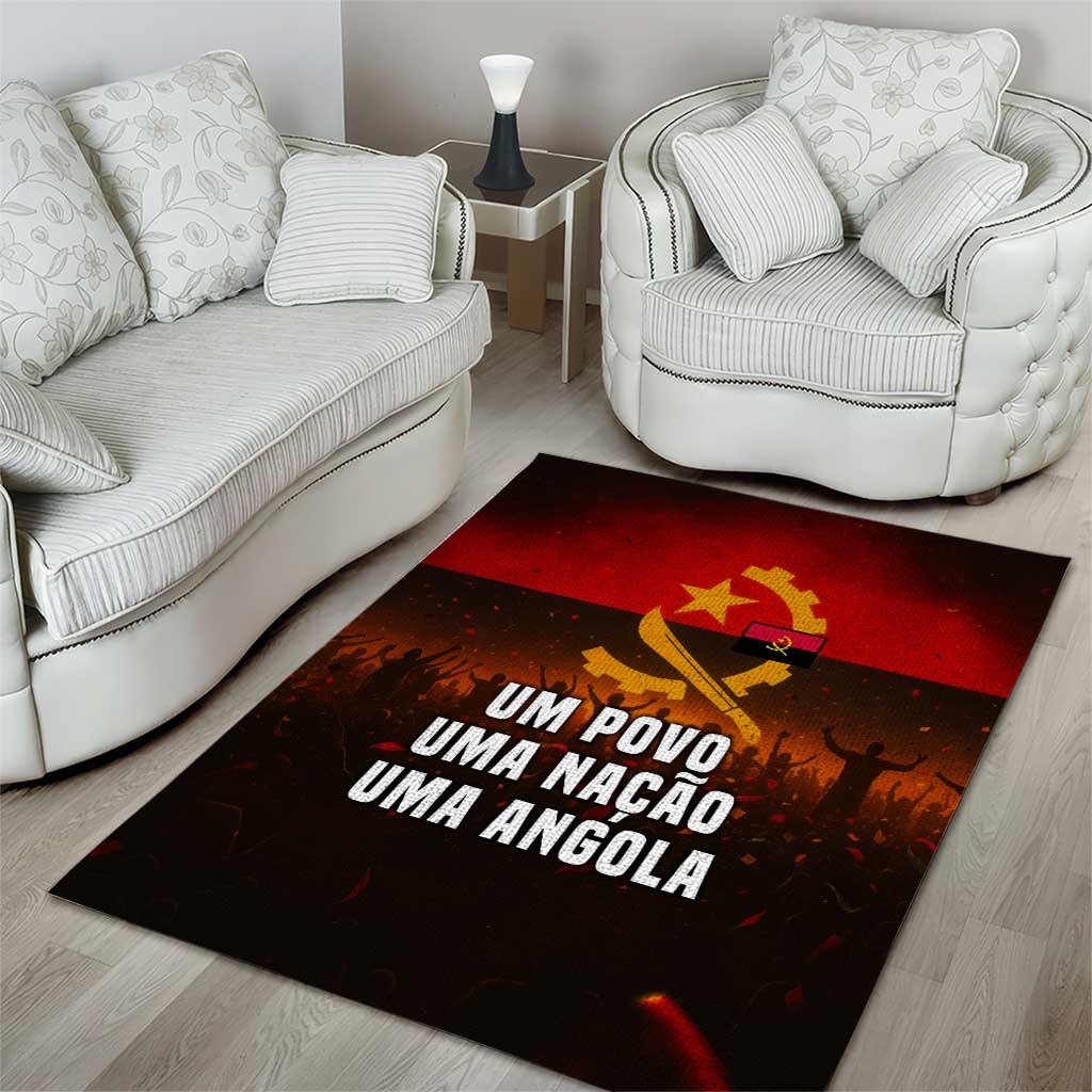 Angola Area Rug Red Black Yellow Grunge TS04