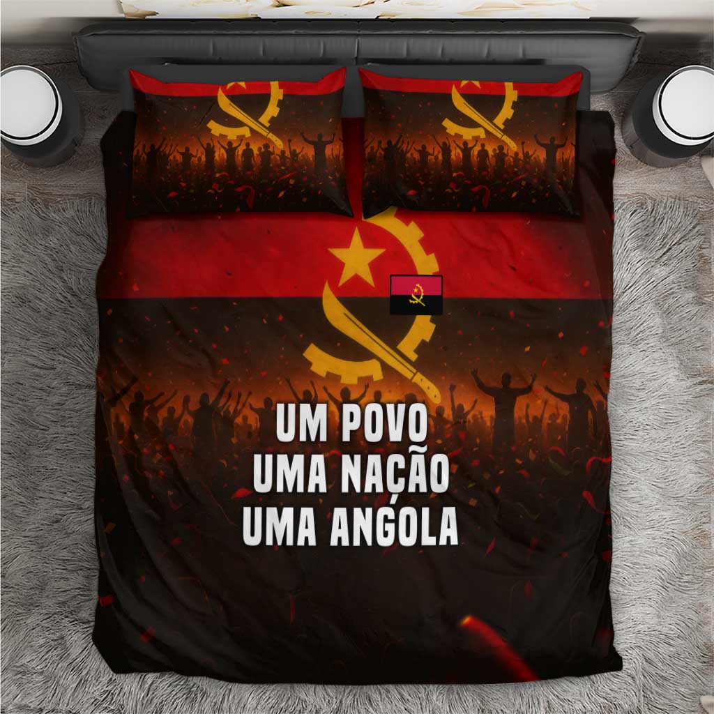 Angola Bedding Set Red Black Yellow Grunge TS04