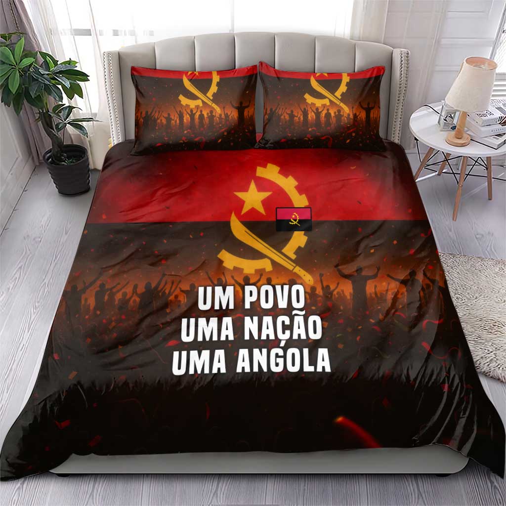 Angola Bedding Set Red Black Yellow Grunge TS04