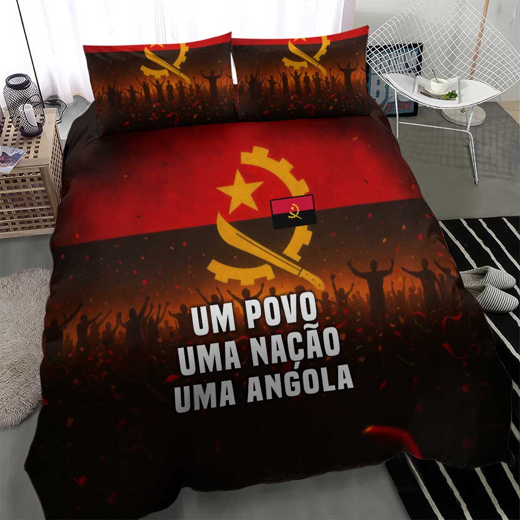 Angola Bedding Set Red Black Yellow Grunge TS04