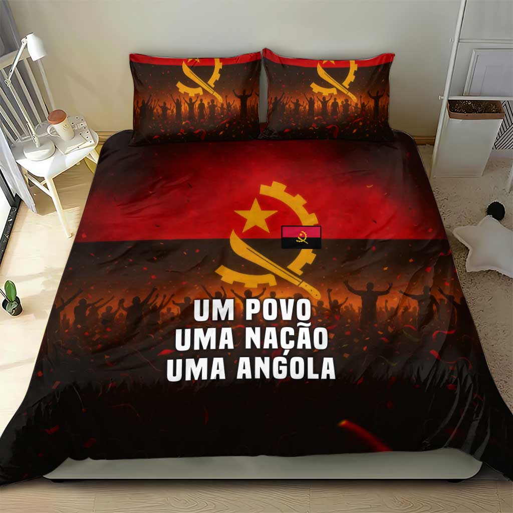 Angola Bedding Set Red Black Yellow Grunge TS04