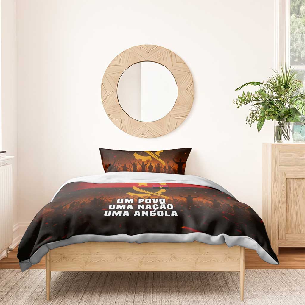 Angola Bedding Set Red Black Yellow Grunge TS04