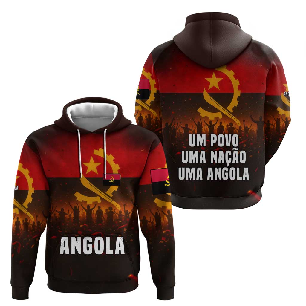 Angola Hoodie with Red Black Yellow Grunge Design TS04