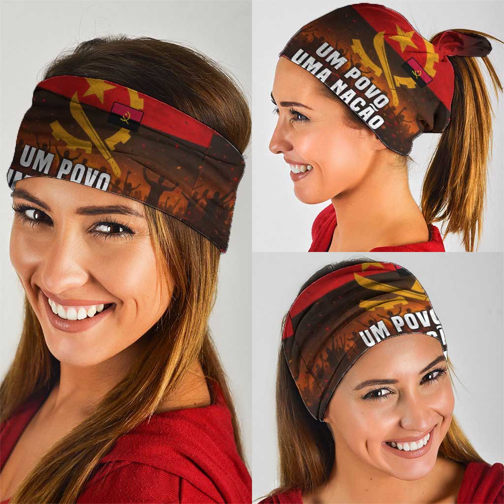 Angola Neck Gaiter with Red Black Yellow Grunge Design TS04