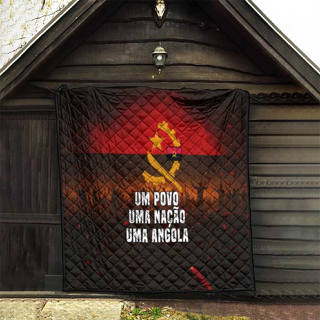 Angola Quilt Red Black Yellow Grunge TS04