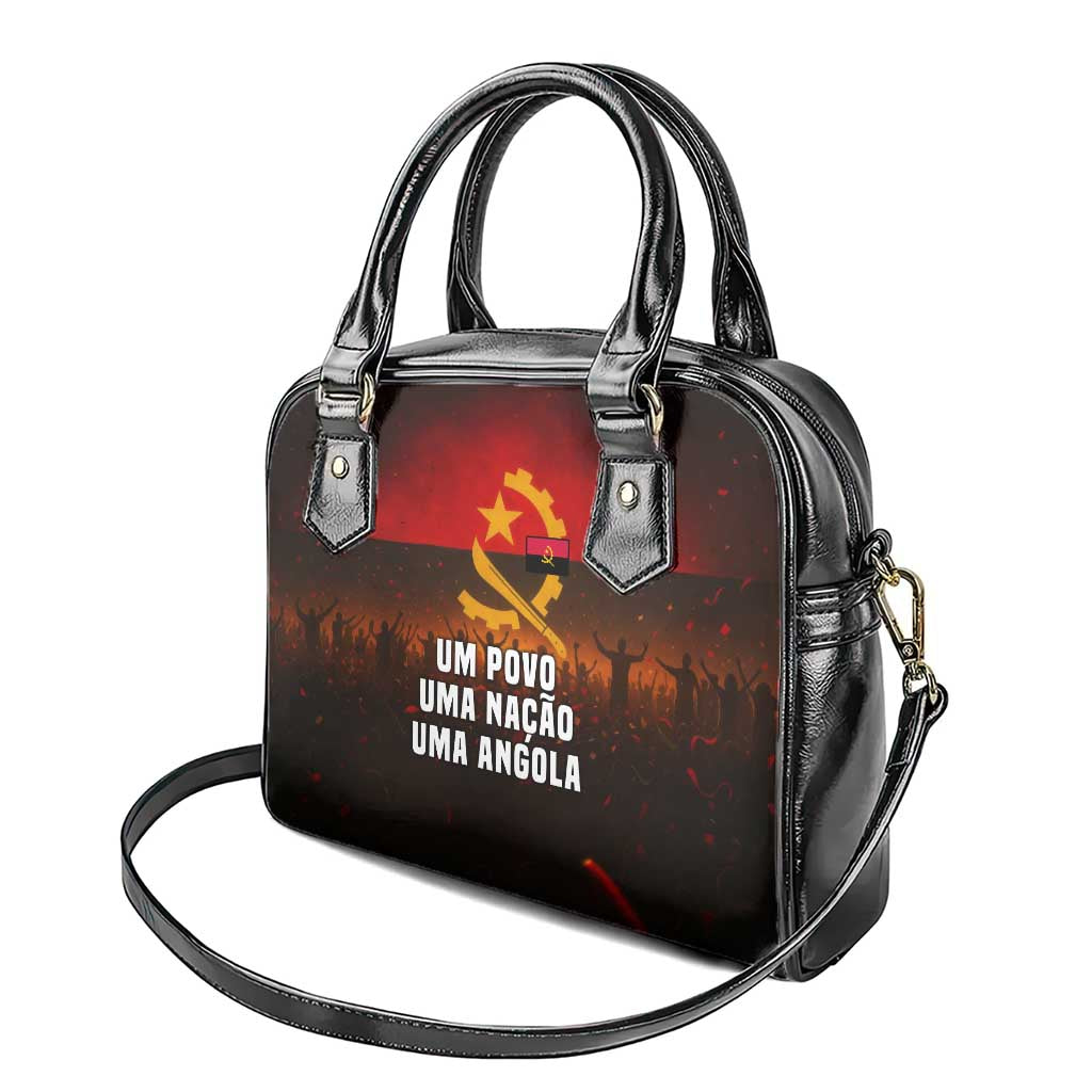 Angola Shoulder Handbag with Red Black Yellow Grunge Design TS04