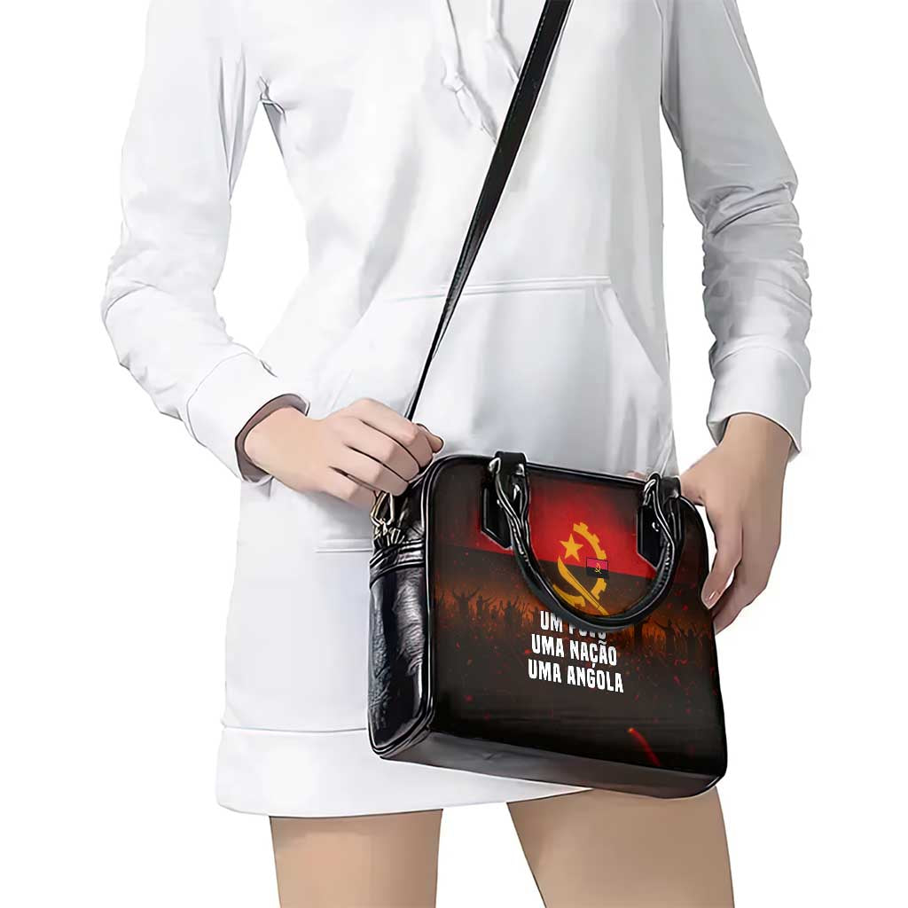 Angola Shoulder Handbag with Red Black Yellow Grunge Design TS04
