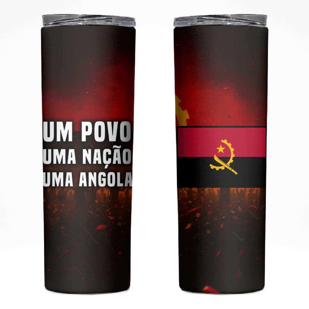 Angola Skinny Tumbler Red Black Yellow Grunge TS04