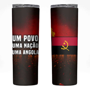 Angola Skinny Tumbler Red Black Yellow Grunge TS04
