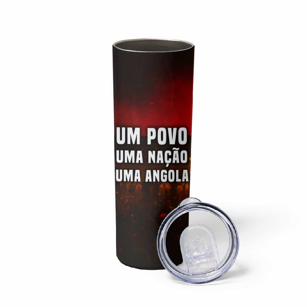 Angola Skinny Tumbler Red Black Yellow Grunge TS04