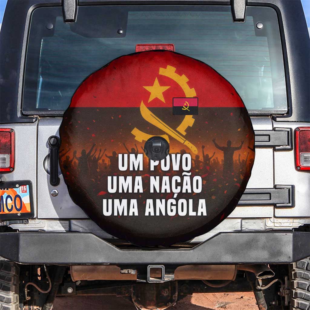 Angola Spare Tire Cover with Red Black Yellow Grunge Design TS04