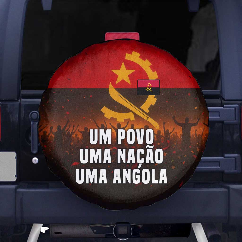 Angola Spare Tire Cover with Red Black Yellow Grunge Design TS04