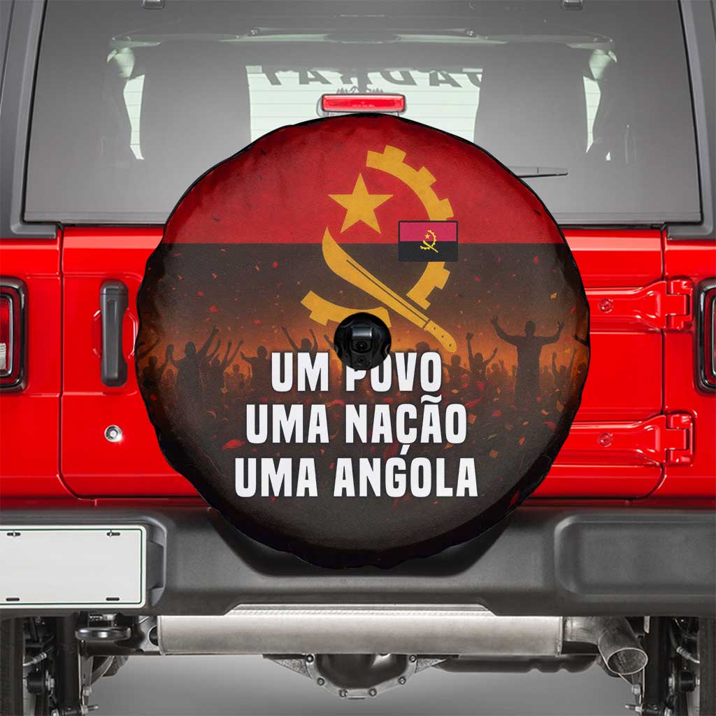 Angola Spare Tire Cover with Red Black Yellow Grunge Design TS04
