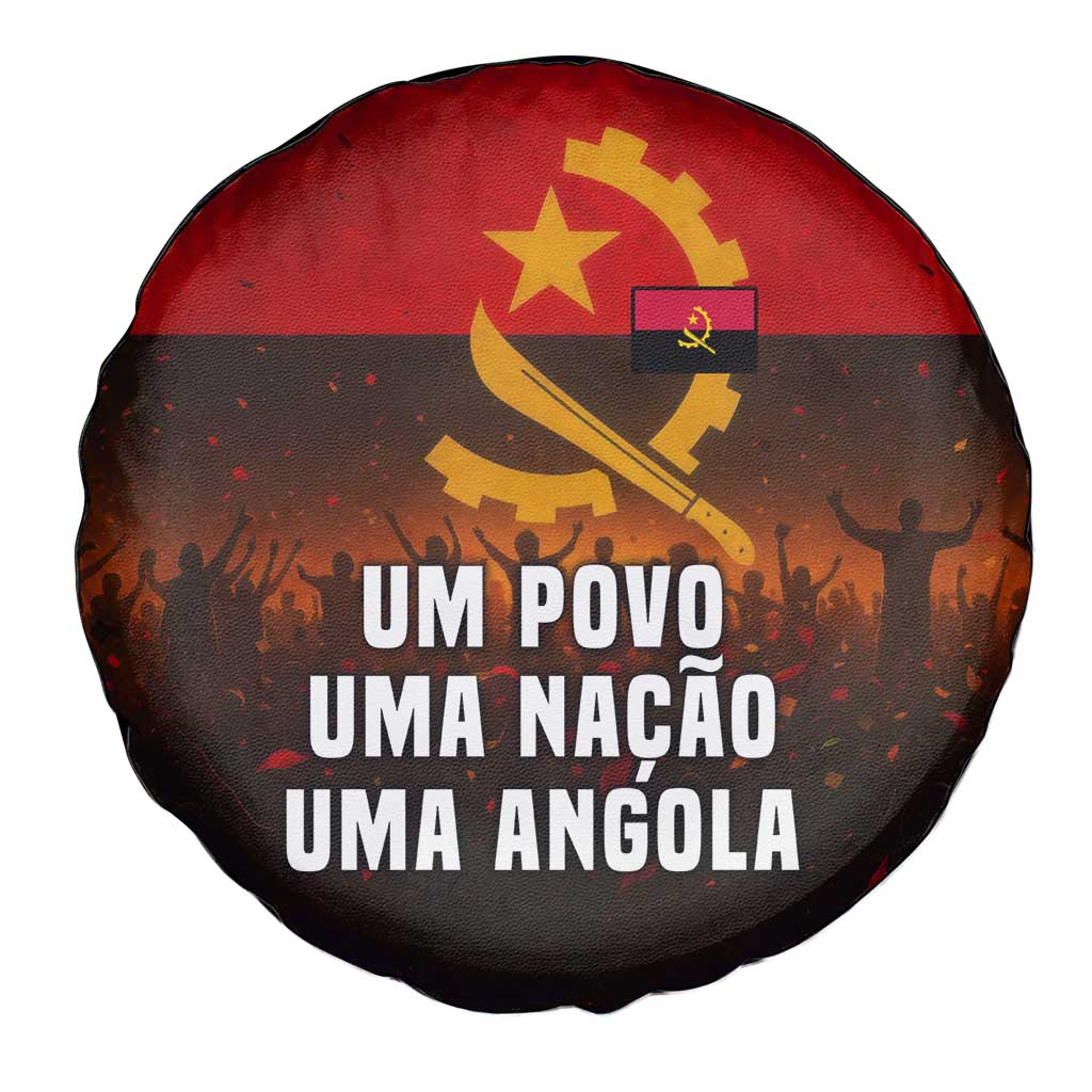 Angola Spare Tire Cover with Red Black Yellow Grunge Design TS04