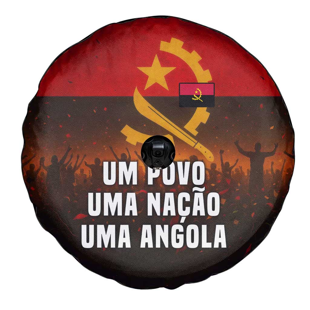 Angola Spare Tire Cover with Red Black Yellow Grunge Design TS04