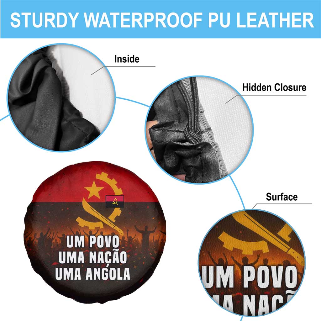 Angola Spare Tire Cover with Red Black Yellow Grunge Design TS04