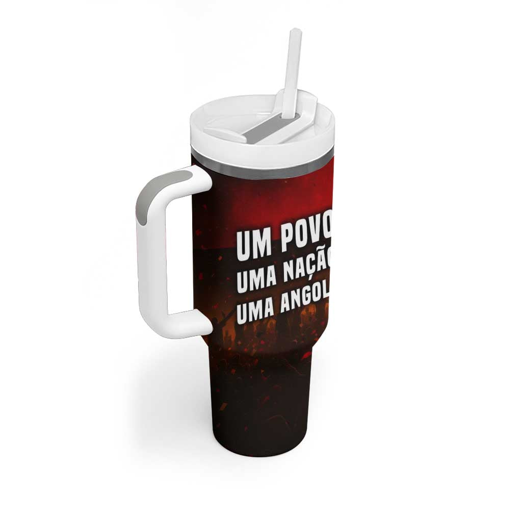 Angola Tumbler With Handle Red Black Yellow Grunge TS04