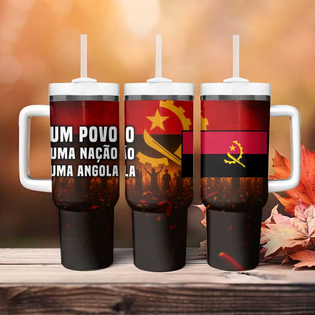 Angola Tumbler With Handle Red Black Yellow Grunge TS04