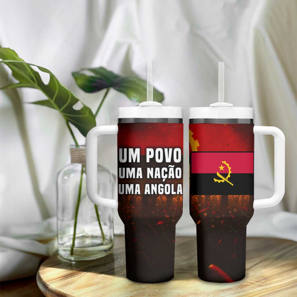 Angola Tumbler With Handle Red Black Yellow Grunge TS04
