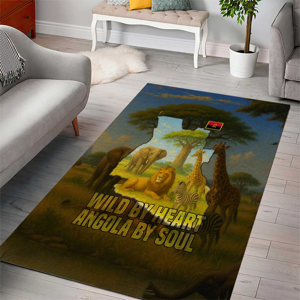 Angola Area Rug Savannah Wildlife and African Animal TS04