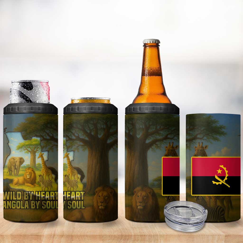 Angola 4 in 1 Can Cooler Tumbler Savannah Wildlife and African Animal TS04