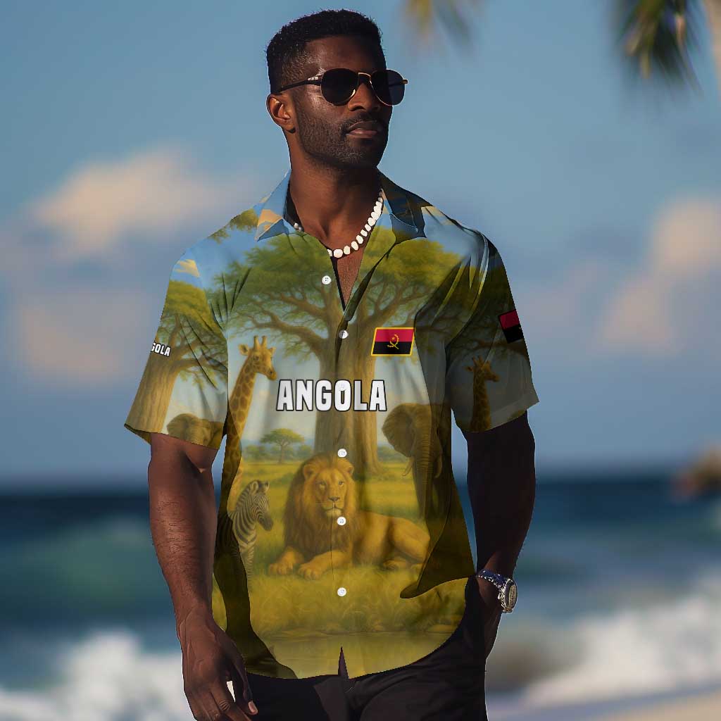 Angola Hawaiian Shirt Savannah Wildlife and African Animal TS04