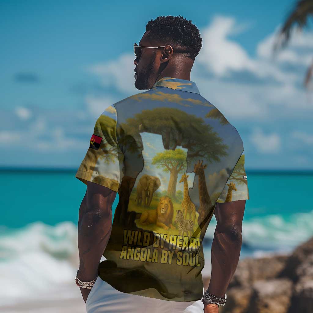 Angola Hawaiian Shirt Savannah Wildlife and African Animal TS04