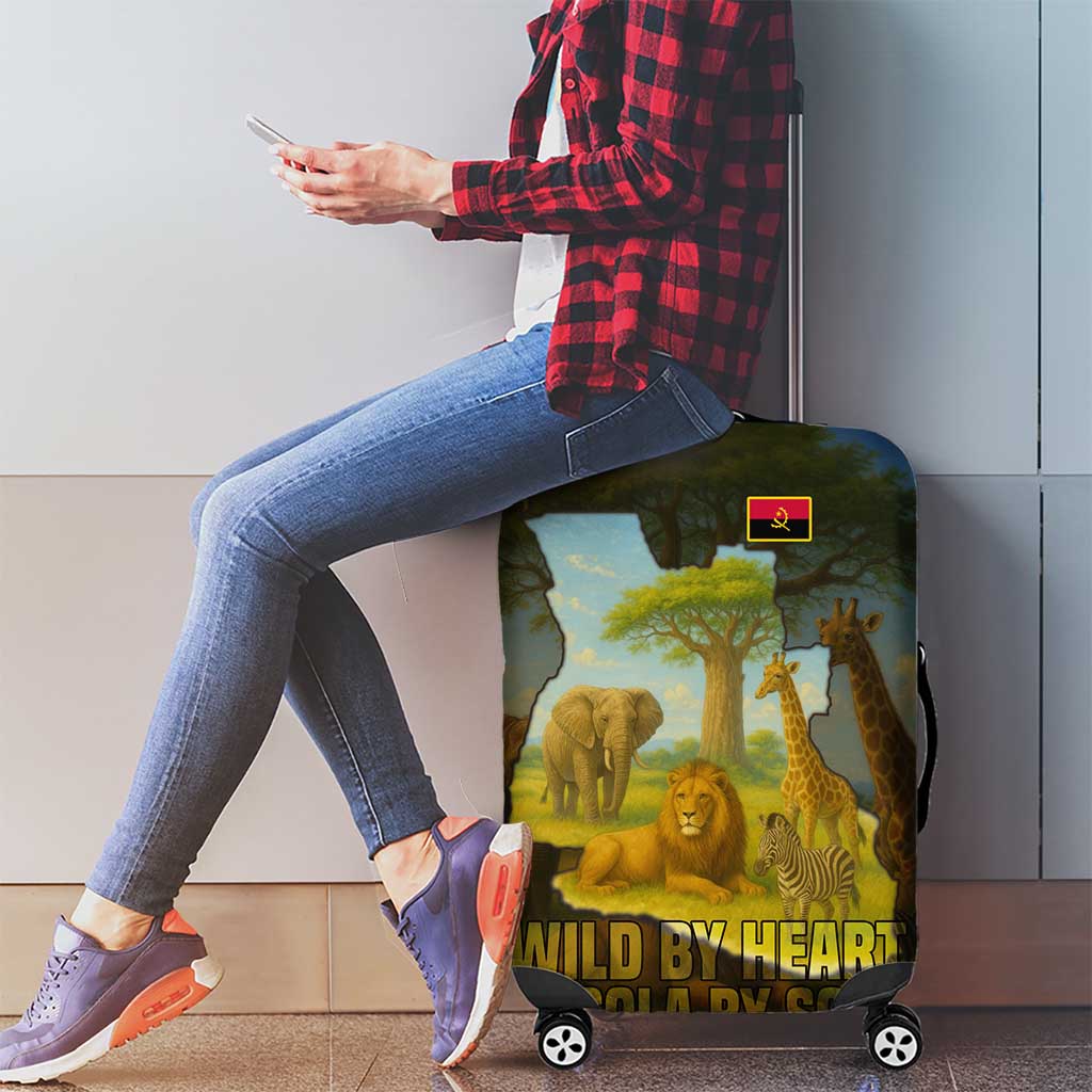Angola Luggage Cover with Savannah Wildlife Design and African Animal TS04