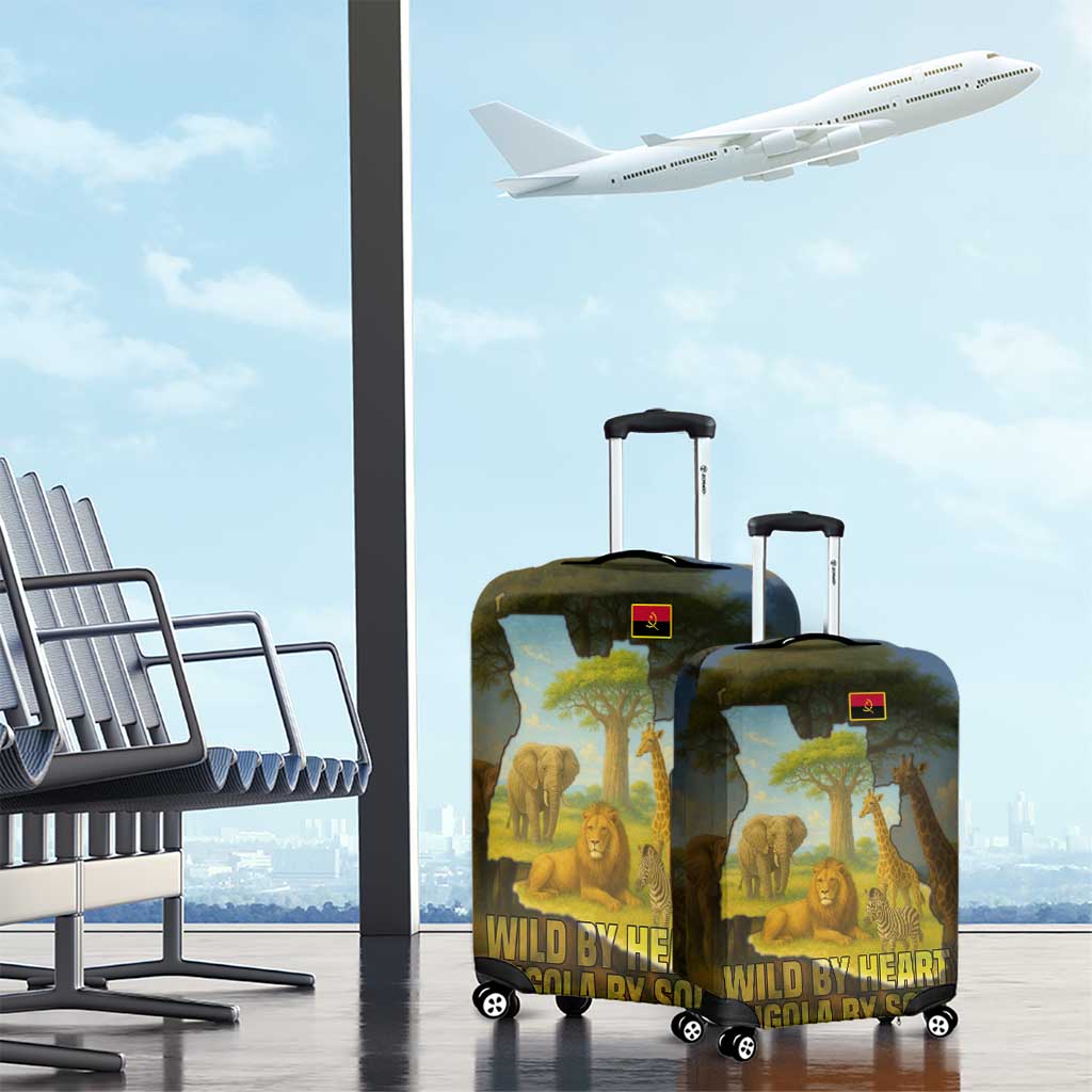 Angola Luggage Cover with Savannah Wildlife Design and African Animal TS04