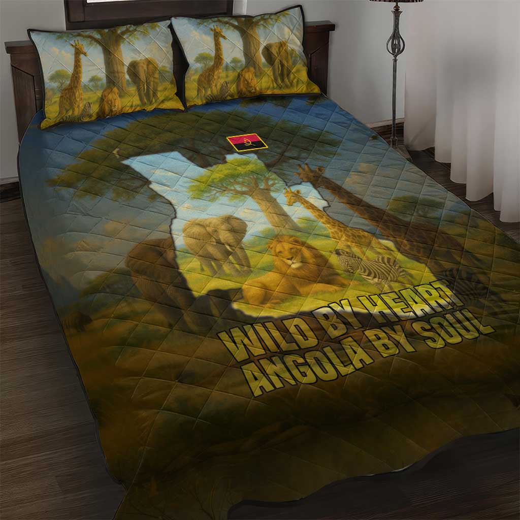 Angola Quilt Bed Set Savannah Wildlife and African Animal TS04