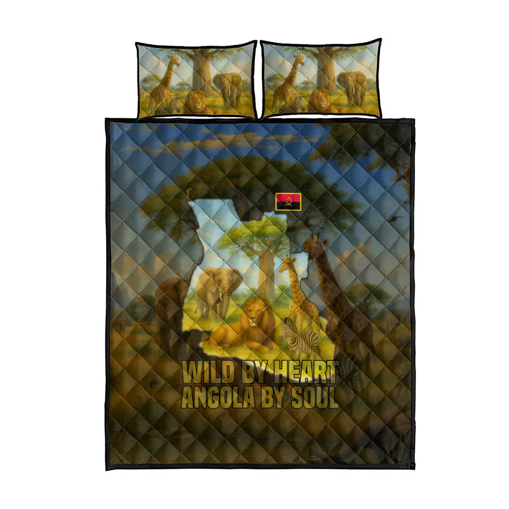 Angola Quilt Bed Set Savannah Wildlife and African Animal TS04