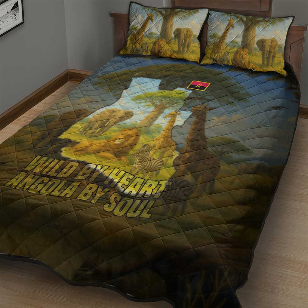 Angola Quilt Bed Set Savannah Wildlife and African Animal TS04