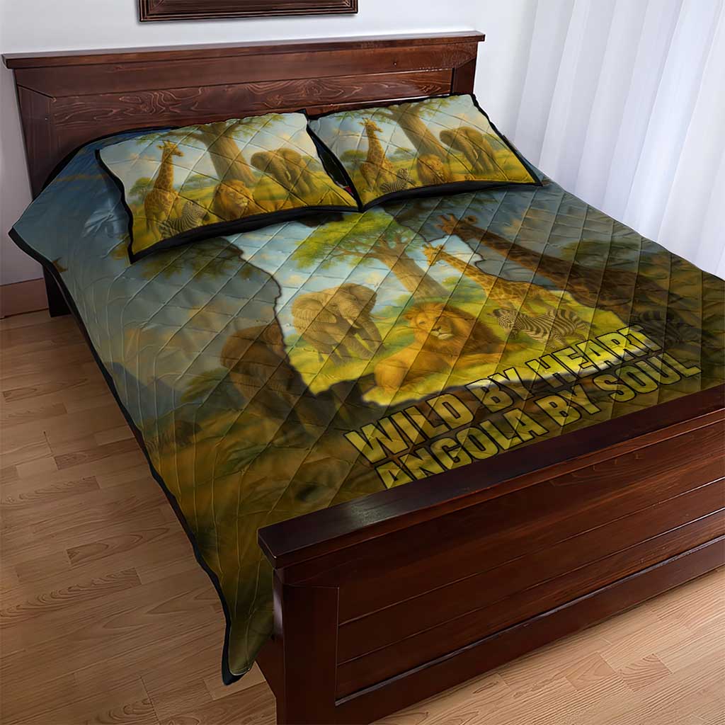 Angola Quilt Bed Set Savannah Wildlife and African Animal TS04