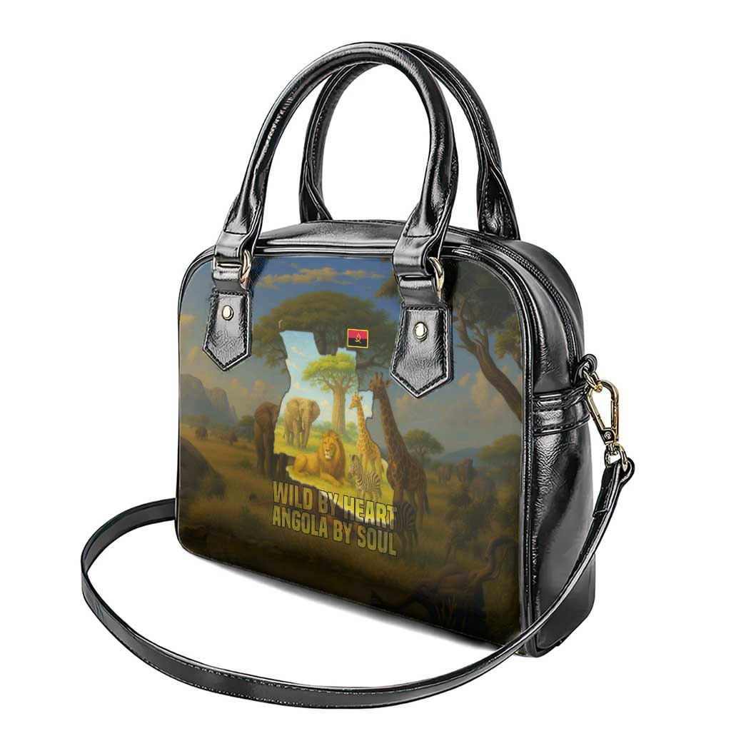 Angola Shoulder Handbag with Savannah Wildlife Design and African Animal TS04