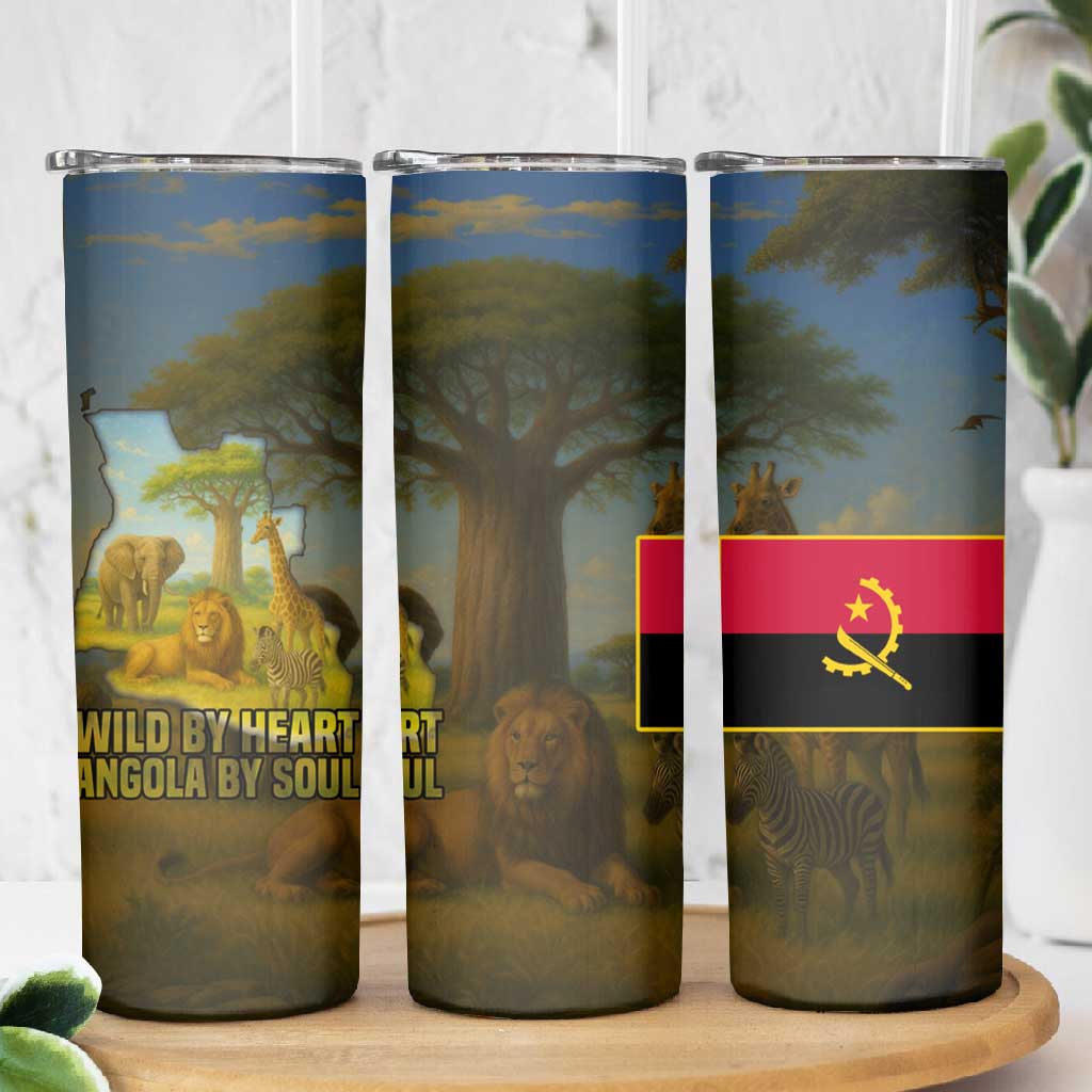 Angola Skinny Tumbler Savannah Wildlife and African Animal TS04