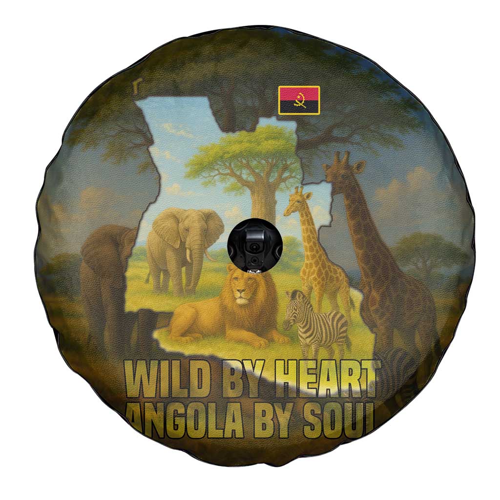 Angola Spare Tire Cover with Savannah Wildlife Design and African Animal TS04