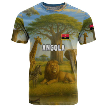 Angola T shirt Savannah Wildlife and African Animal TS04