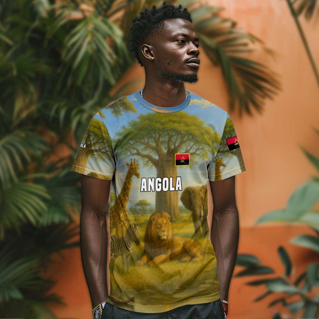 Angola T shirt Savannah Wildlife and African Animal TS04