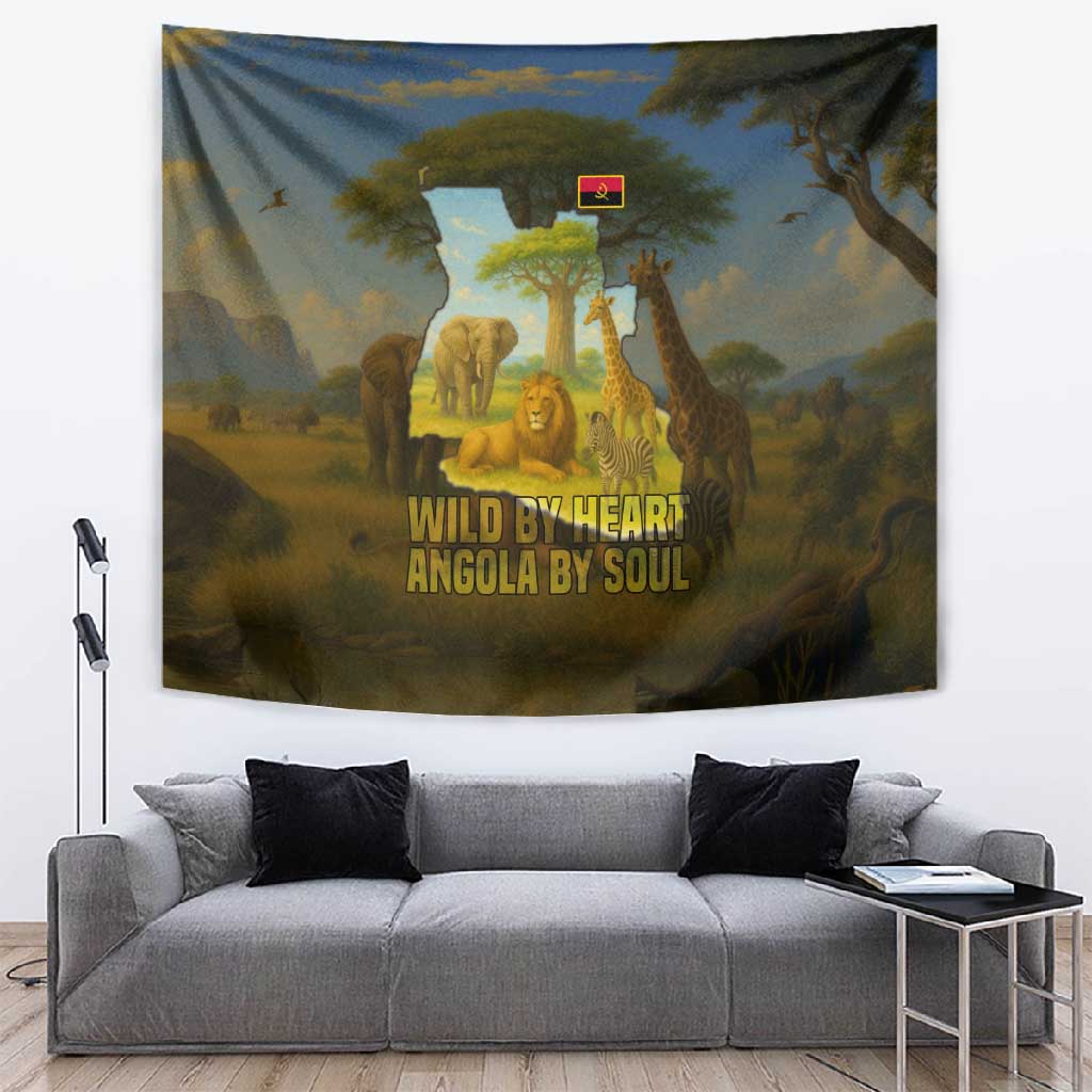 Angola Tapestry Savannah Wildlife and African Animal TS04