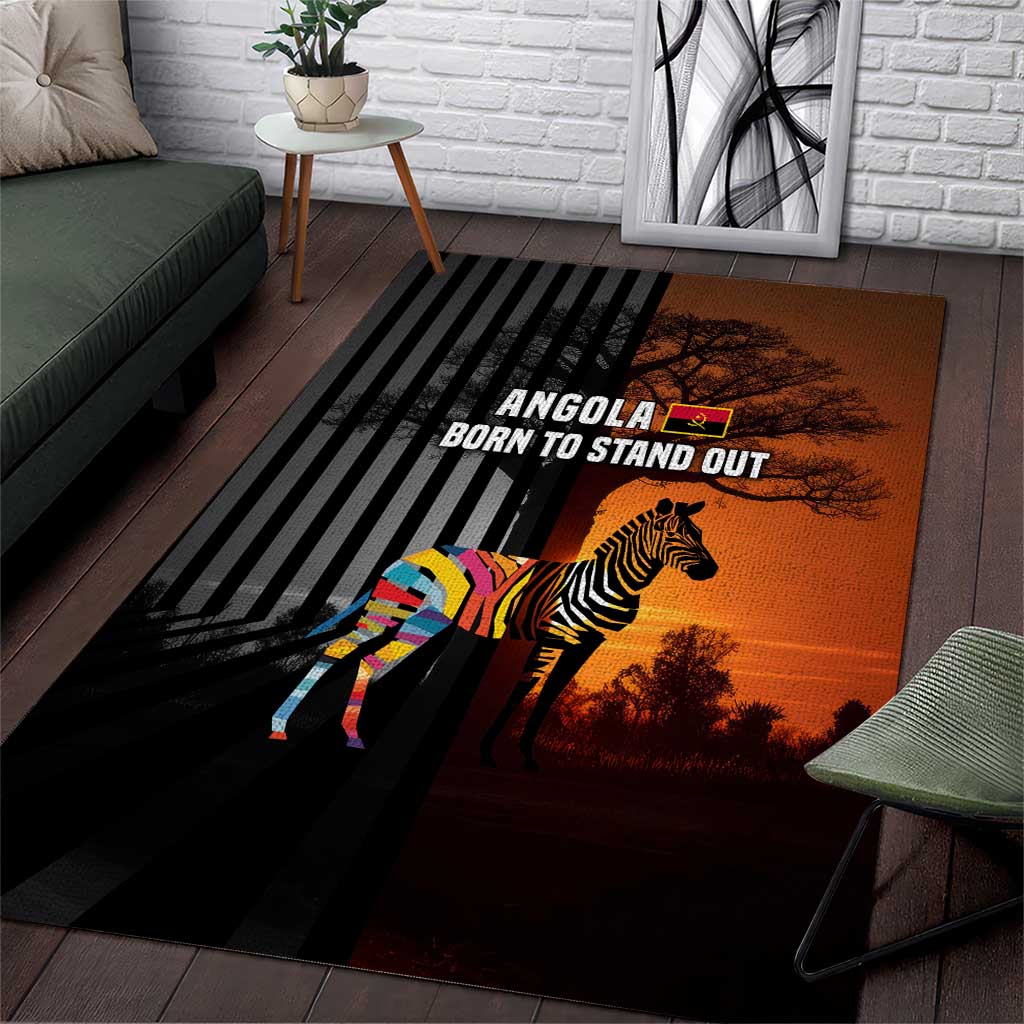 Angola Area Rug Sunset Zebra Design and African Nature TS04