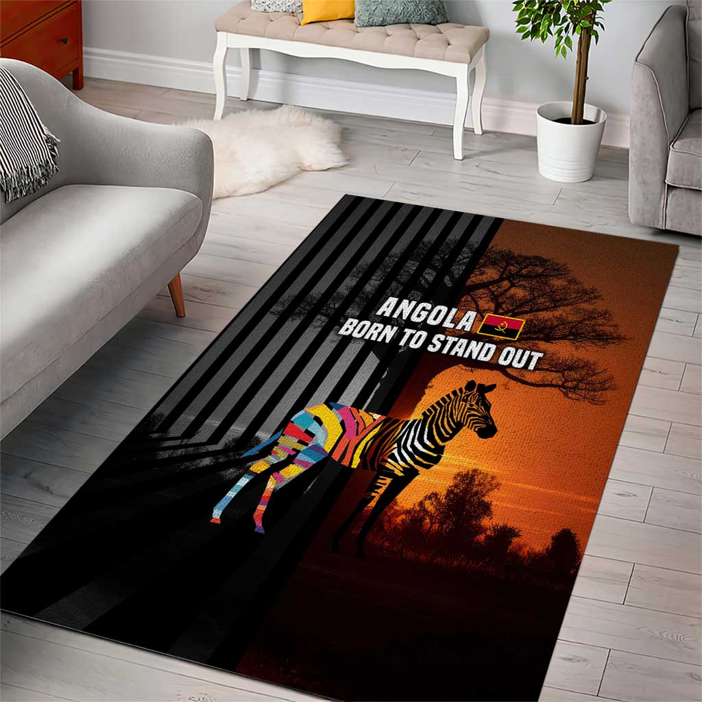 Angola Area Rug Sunset Zebra Design and African Nature TS04