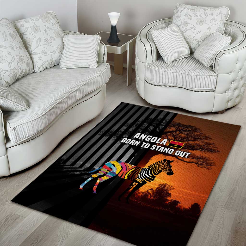 Angola Area Rug Sunset Zebra Design and African Nature TS04