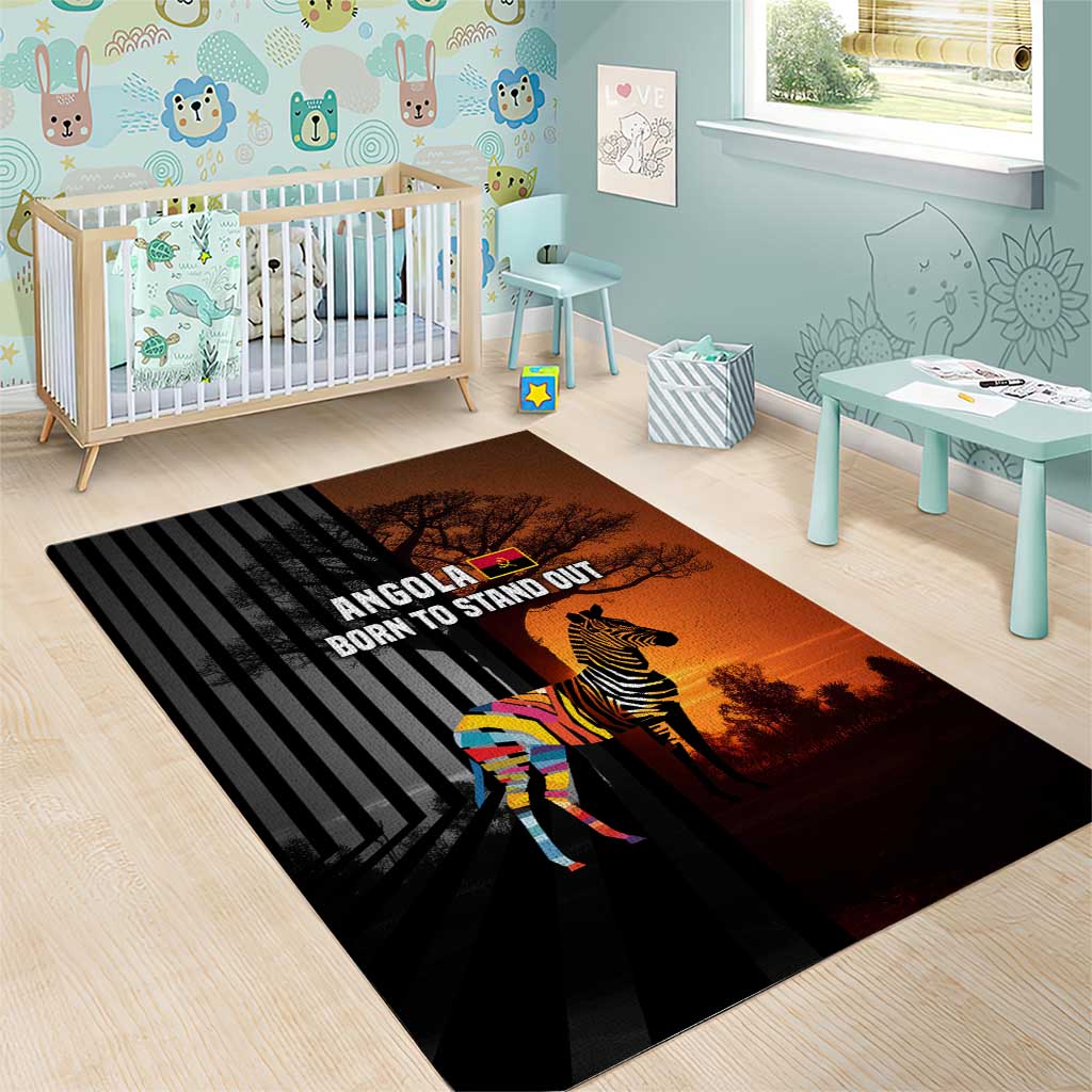 Angola Area Rug Sunset Zebra Design and African Nature TS04