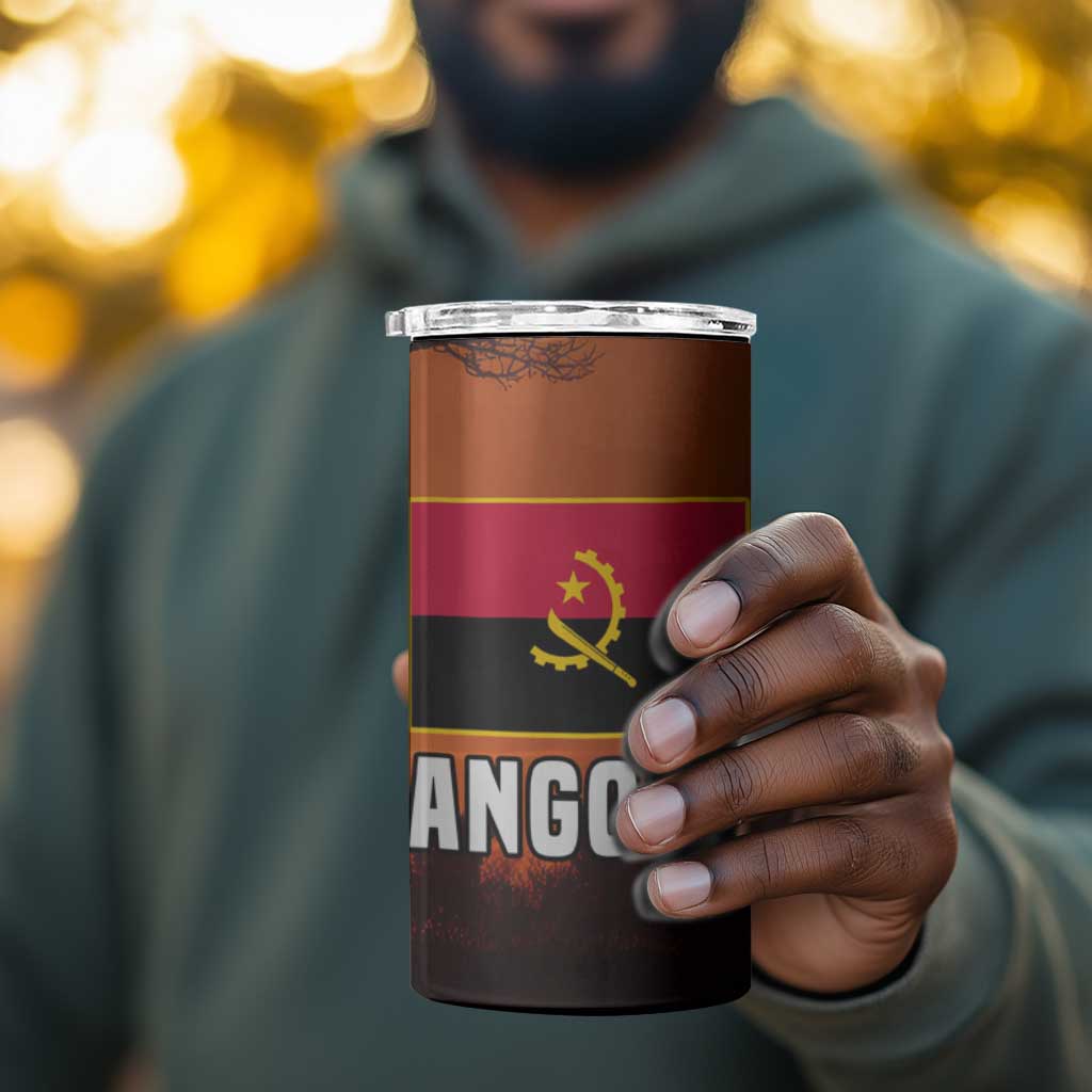 Angola 4 in 1 Can Cooler Tumbler Sunset Zebra Design and African Nature TS04